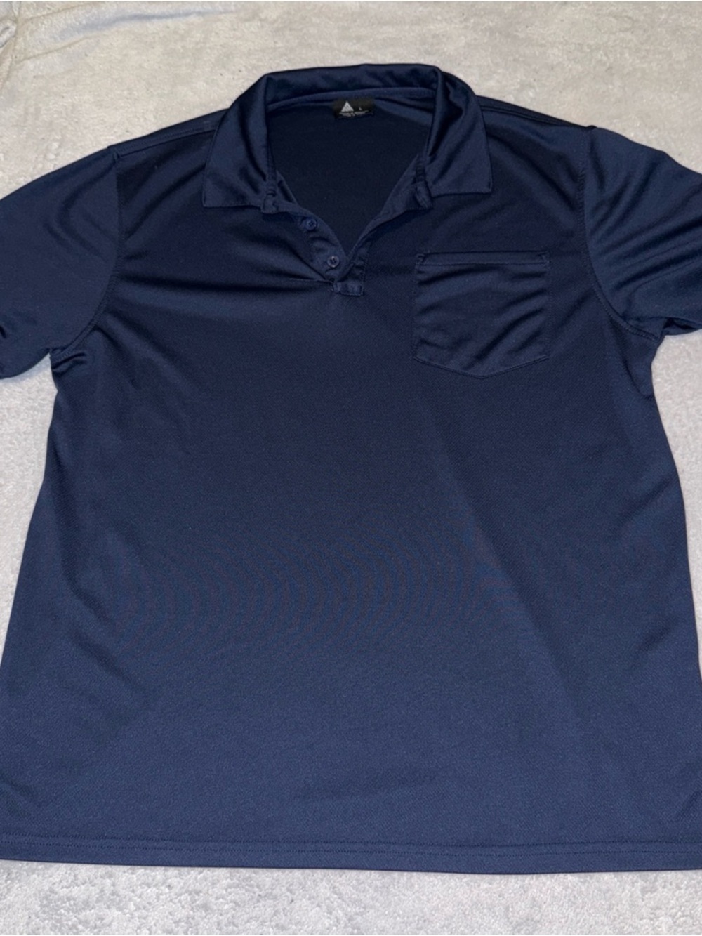 Men's Performance Polo Shirt with Chest Pocket - Navy